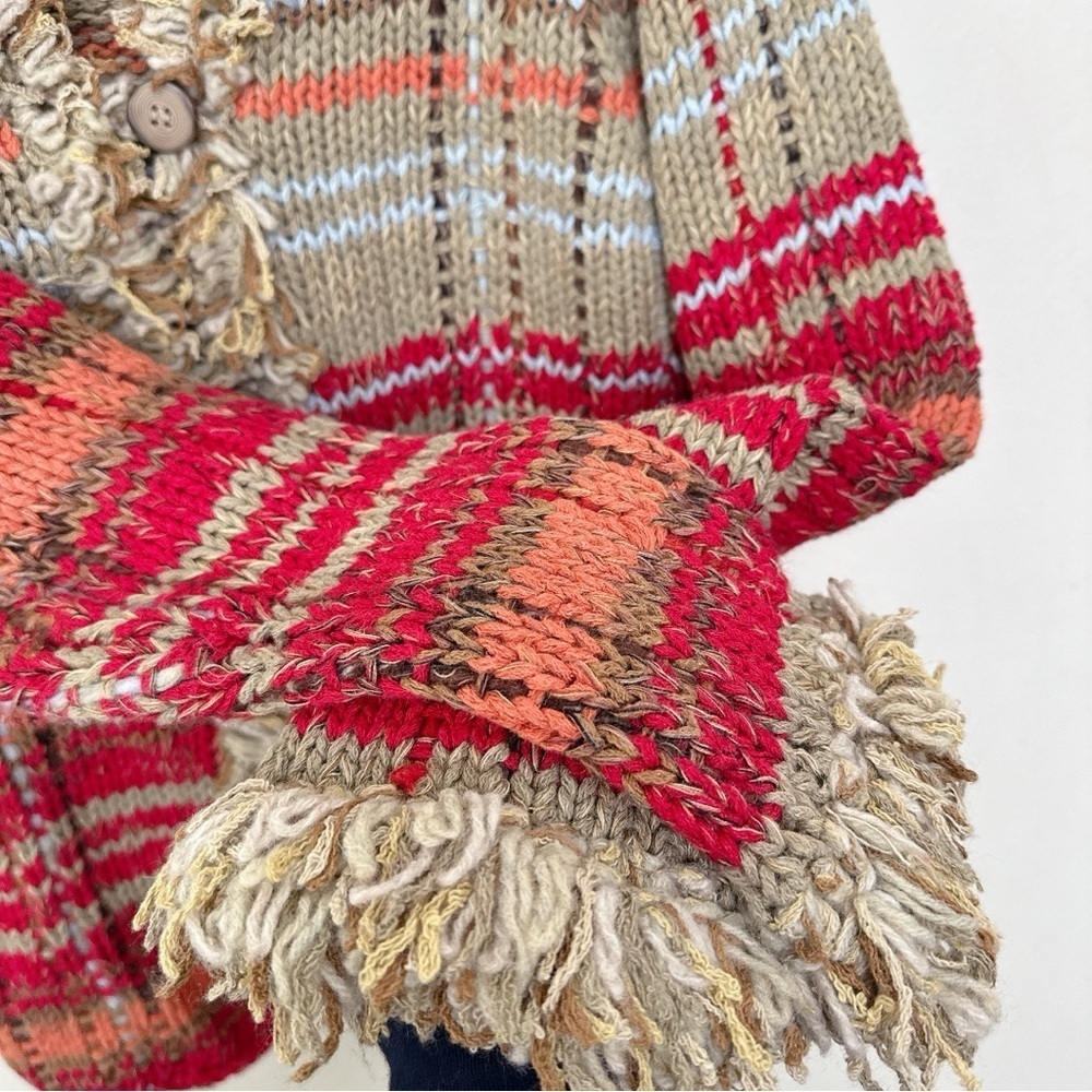 Susan Bristol Womens Small Chunky Hand Embroidered Fringe Multi Color Ca… - Picture 10 of 15
